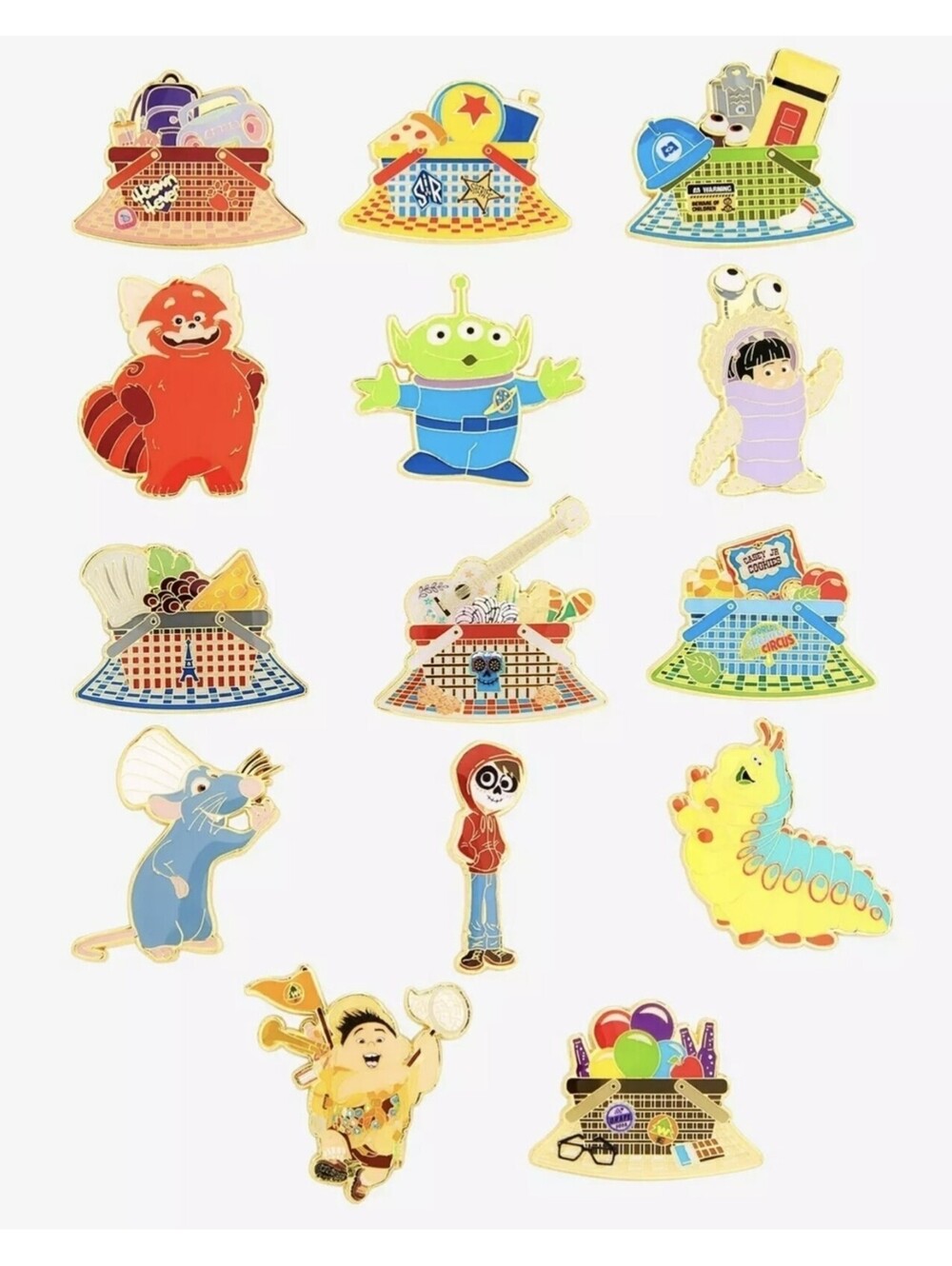 Loungefly Disney Pixar Picnic Blind Box Pin Set of 14 Pins Full